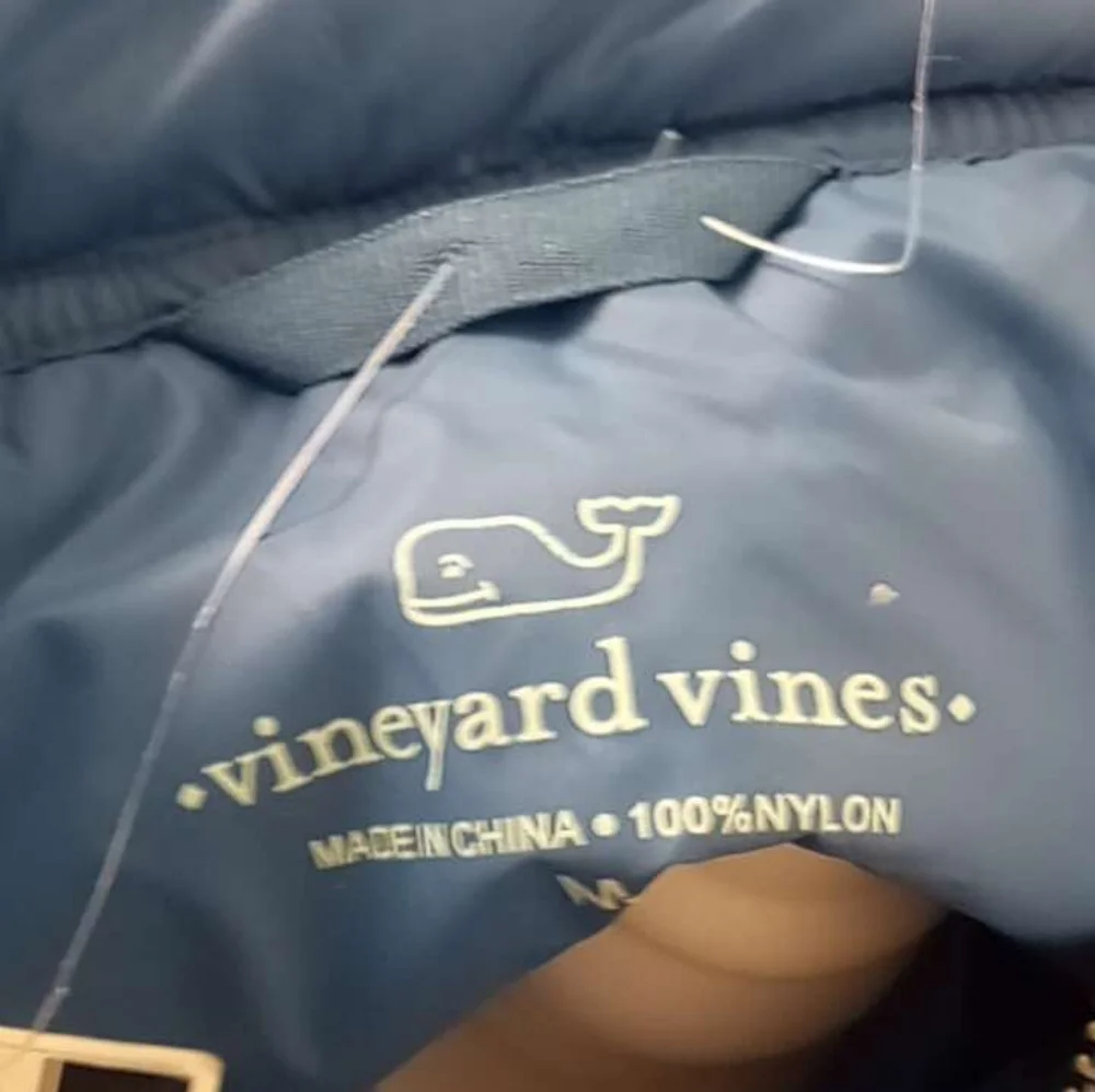 NWT Vineyard Vines Pocket Puffer Vest Solid Blue Sz M